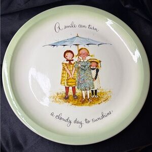Vintage 1972 Holly Hobbie Collector's Edition porcelain plate.
